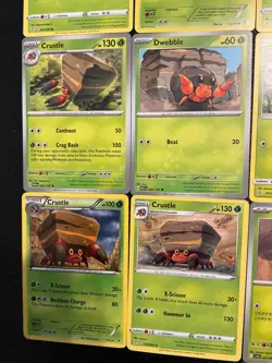x16 Dwebble Crustle mixed lot pokemon cute cards crab 🪨🦀🌱 unique all diff - Image 4