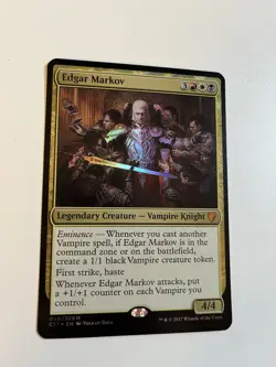 MTG OVERSIZED NM Edgar Markov Vampire Commander 2017 Card Foil Magic Gathering - Image 2