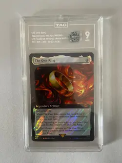 2023 Magic Gathering Lord Rings One Ring Ex Art Surge Foil TAG 9 #0038 - Image 1
