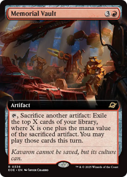 Memorial Vault (Extended Art) [Edge of Eternities] Foil Near Mint - Image 1