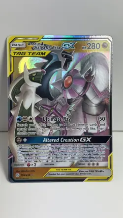 Pokemon TCG Arceus & Dialga & Palkia GX 156/236 Cosmic Eclipse Ultra Rare TAG T… - Image 1