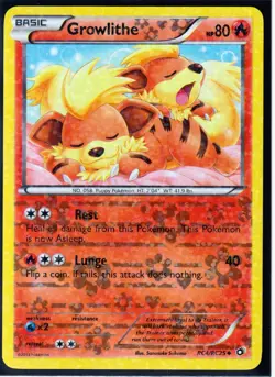 2013 GROWLITHE RC4/RC25 Legendary Treasures Pokemon Radiant Collection HOLO (G2) - Image 1