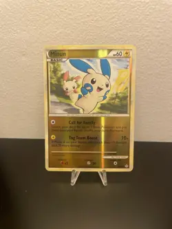 Pokemon Minun Reverse Holo 34/95 – HeartGold SoulSilver Unleashed NM - Image 1