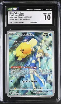 Misty's Psyduck *CGC 10* Illustration Rare *Destined Rivals* #193 * Pokemon - Image 1