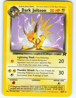 Dark Jolteon - 38/82 Team Rocket - Pokemon TCG - 2000 - Image 1