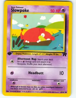 Slowpoke - 1st Edition - 67/82 Team Rocket - WOTC - Pokemon TCG - 2000 - Image 1