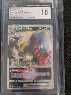 Pokemon TCG Darkrai VSTAR 099/189 Astral Radiance CGC Gem Mint 10 - Image 1