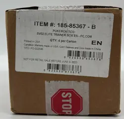 Pokemon Center Exclusive Paldea Evolved PC Elite Trainer Box Case SEALED NEW - Image 1
