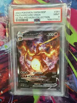 FA/CHARIZARD VMAX ULTRA-PREM COLL POKEMON SWSH BLACK STAR PROMO 2022 261 PSA 9 - Image 2