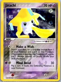 Pokemon TCG Jirachi Holo Rare Reverse Holo Hidden Legends 8/101 LP+ - Image 1