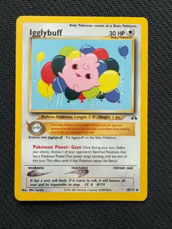Igglybuff Non-Holo Vintage~ Cute Baby Pokemon & Pink & Pastel Gallery - Image 1