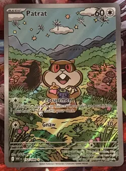 🔥Patrat 152/086 Sv: White Flare Holo Illustration Rare Full Art Pokemon NM🔥 - Image 1