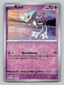 Reverse Holo Azelf 080/191 Common SV08: Surging Sparks Pokemon - Image 1