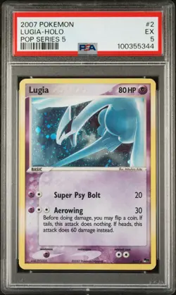 2007 Pokemon Pop Series 5 #2 Lugia Holo PSA 5 EX CGC BGS TAG Excellent condition - Image 1