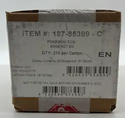 Pokemon TCG Scarlet & Violet SV04 Paradox Rift Booster 6-Box Case SEALED - Image 1
