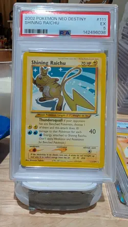 2002 POKEMON NEO DESTINY #111 SHINING RAICHU PSA 5 - Image 1