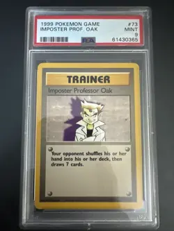 1999 Pokemon Game Imposter Prof. Oak Mint 9 - Image 1