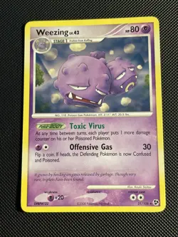 Pokemon Weezing Great Encounters 31/106 Light Play LP+ or Better - Image 1
