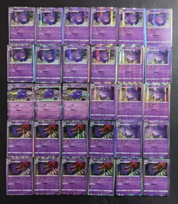 30*Lot Pokemon TCG S-Chinese with 4 different Gengar R Card Holo #2 JD90 - Image 1