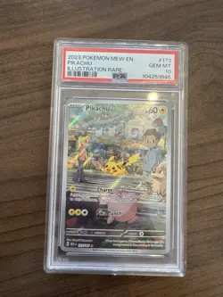 Pokemon 2023 Pikachu 173/165 Full Art IR Scarlet & Violet 151 GEM MINT PSA 10 - Image 1