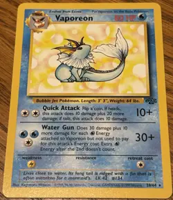 Pokemon Jungle Vaporeon 28/64 Rare Vintage LP 🔥🔥🔥 - Image 1