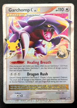 POKEMON ~ GARCHOMP C LV. X ~ 145/147 ~ CELEBRATIONS 25th ANNIV. HOLO RARE ~ NM - Image 1