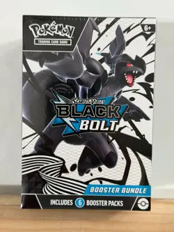 Pokemon Scarlet & Violet Black Bolt 6 Pack Booster Bundle New Sealed - Image 1