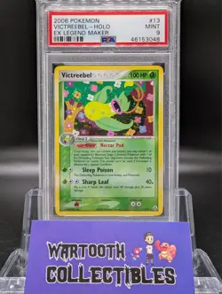 Pokemon TCG - VICTREEBEL - 13/92 - HOLO RARE - EX LEGEND MAKER 2006 - PSA 9 MINT - Image 1