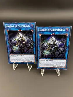 Yugioh! 2x Gorgon of Zilofthonia DUAD-EN050 - Secret Rare 1st Edition - Image 4