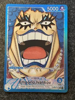 One Piece TCG Paramount War Emporio.Ivankov Alt Art Leader OP02-049 English - Image 1