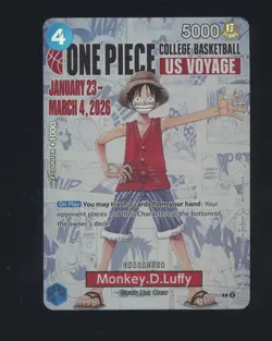 One Piece Promo College Basketball US Voyage #P-055 Monkey D. Luffy #5 - Image 1