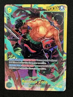 One Piece Roronoa Zoro OP06-118 SEC Secret Rare Foil Character Premium Booster - Image 1