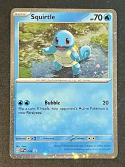 Pokemon SV: Scarlet & Violet 151 Squirtle 048 Cosmos Promo Card - Image 1