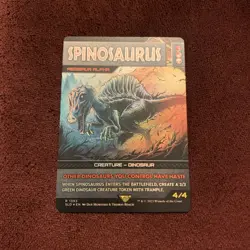 Spinosaurus Regisaur Alpha Rainbow Foil Secret Lair Drop Foil Card MTG Magic NM - Image 1