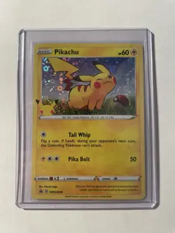Pokemon Pikachu SWSH039 Sword & Shield Promo Holo Basic 60HP Lightning Card - Image 1