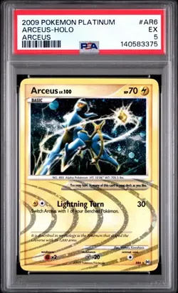 2009 Pokemon Platinum Arceus #AR6 Arceus Holo PSA 5 EX Rare Vintage Card Fresh - Image 1