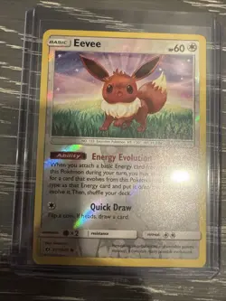 Pokemon TCG Eevee Card 101/149 S&M Base Set Reverse Holo Common - Image 1