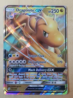 Pokemon Dragonite GX 152/236 Holo Ultra Rare Card Near Mint - Image 1