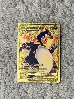 Charizard VMax HP330 Claw Slash Gold Foil Fan Art Collector Card - Image 1
