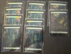 Lot of 10x Forest #290/291 - MOM March of the Machine- MTG FULL ART Foil LP - Image 1