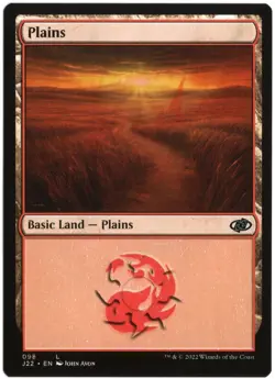 MTG Misprint Plains/ Mountain Double Print Jumpstart 2022 Magic The Gathering - Image 1