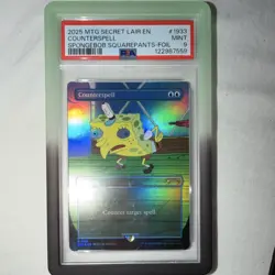 2025 Secret Lair Drop Counterspell 1933 Foil Borderless Rare PSA 9 SpongeBob Sq… - Image 1