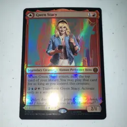 Magic: The Gathering Spiderman Gwen Stacy & Ghost-Spider Foil 0078 - Image 1