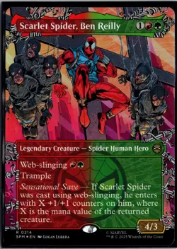 Scarlet Spider, Ben Reilly (Borderless) Foil R Marvel's Spider-Man 214 NM - Image 1