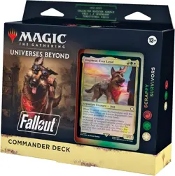 Magic The Gathering Fallout Commander Deck Scrappy Survivors Display - Image 1