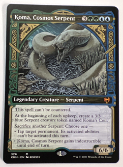 MTG Magic the Gathering Koma, Cosmos Serpent (Showcase) Kaldheim Regular - Image 1
