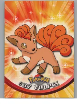 #37 Vulpix Topps Pokemon Card Tv Animation Edition - Image 1