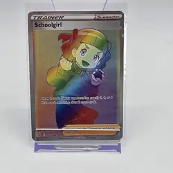 Pokemon Schoolgirl 277/264 Fusion Strike Rainbow Rare Secret Rare Trainer Card - Image 1