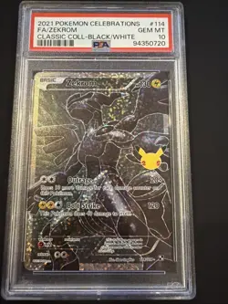 Pokemon 2021 Celebrations Classic #114 Fa/Zekrom, Coll-Black/White, PSA 10 - Image 1