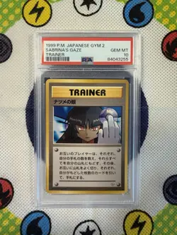 Pokemon TCG Sabrina's Gaze Japanese Edition, Banned Art, PSA 10 - Image 1